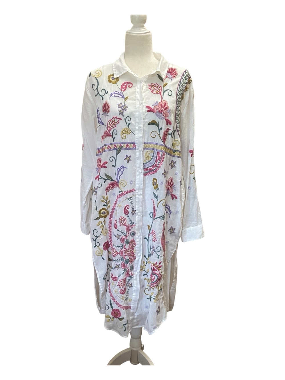 Johnny Was Workshop Womens Ashlee Relaxed Overshirt Dress